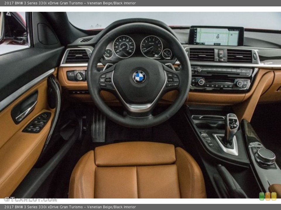 Venetian Beige/Black Interior Dashboard for the 2017 BMW 3 Series 330i xDrive Gran Turismo #124240726