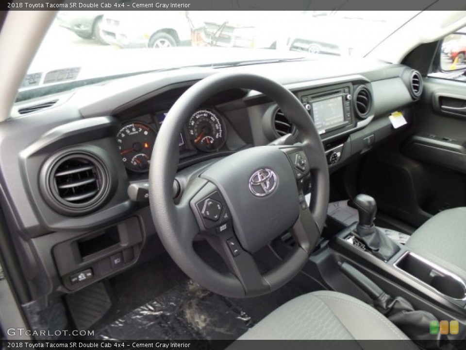 Cement Gray Interior Photo for the 2018 Toyota Tacoma SR Double Cab 4x4 #124245239