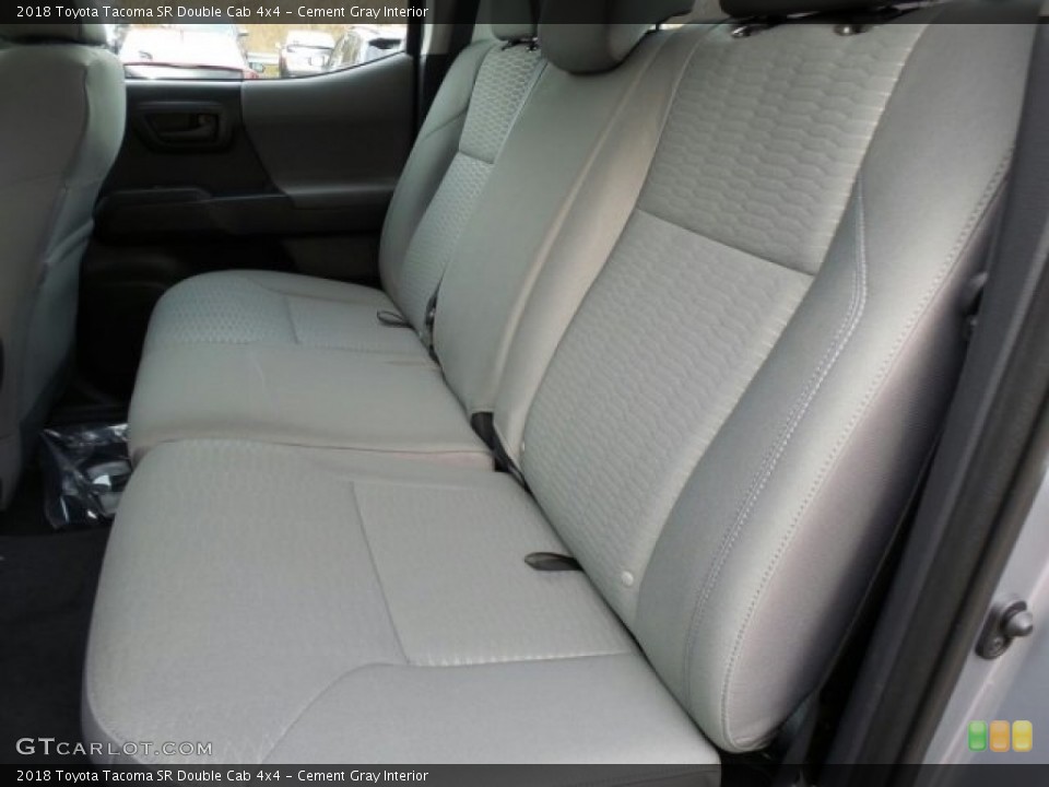 Cement Gray Interior Rear Seat for the 2018 Toyota Tacoma SR Double Cab 4x4 #124245272