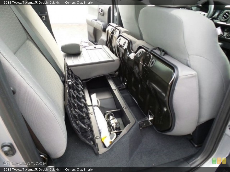 Cement Gray Interior Rear Seat for the 2018 Toyota Tacoma SR Double Cab 4x4 #124245305