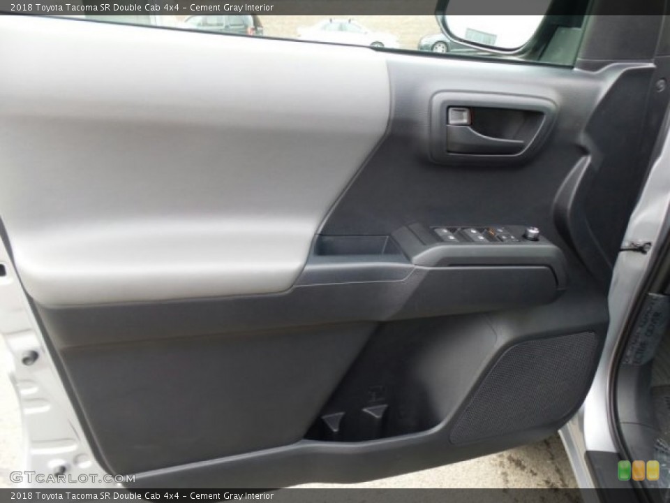 Cement Gray Interior Door Panel for the 2018 Toyota Tacoma SR Double Cab 4x4 #124245315