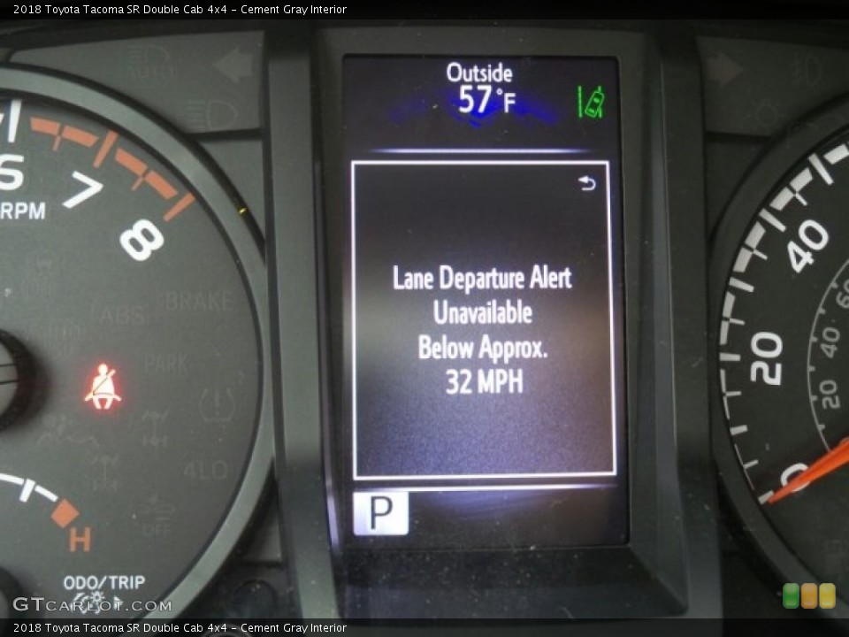 Cement Gray Interior Gauges for the 2018 Toyota Tacoma SR Double Cab 4x4 #124245376