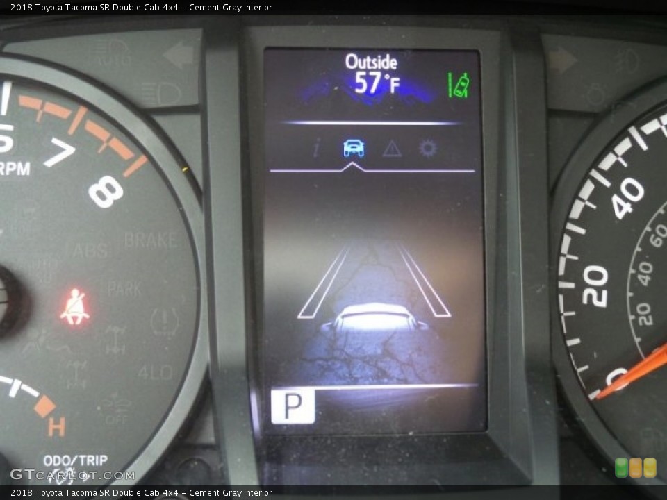 Cement Gray Interior Controls for the 2018 Toyota Tacoma SR Double Cab 4x4 #124245392