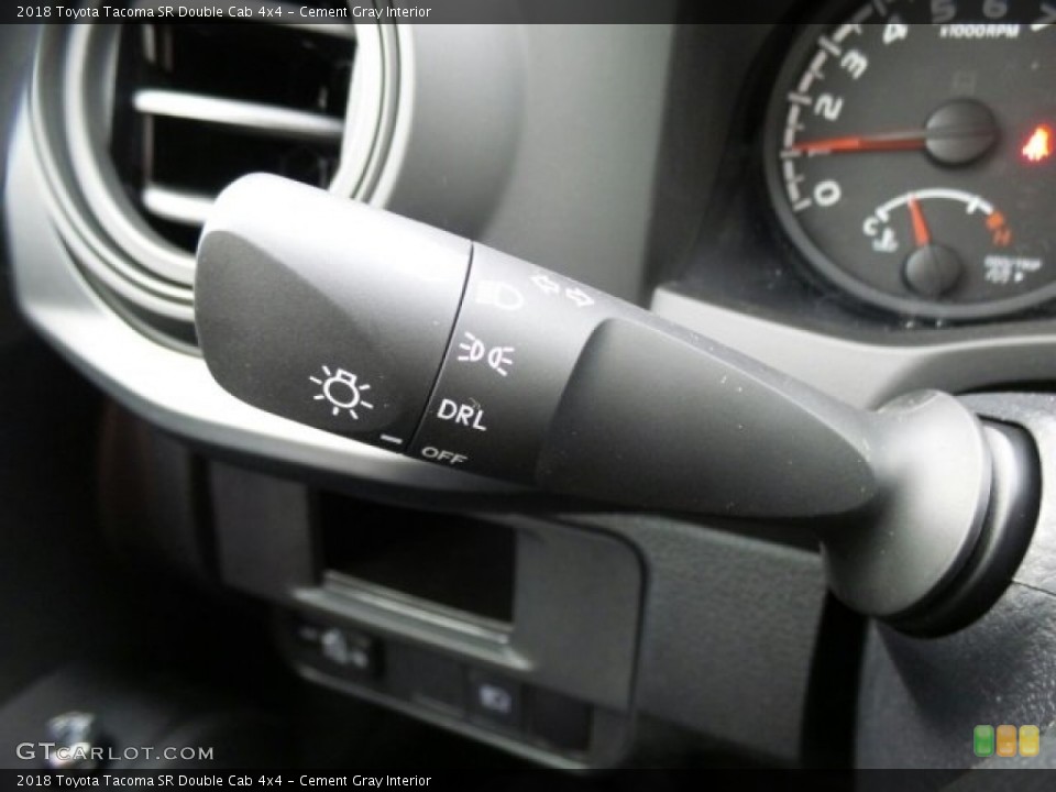 Cement Gray Interior Controls for the 2018 Toyota Tacoma SR Double Cab 4x4 #124245446