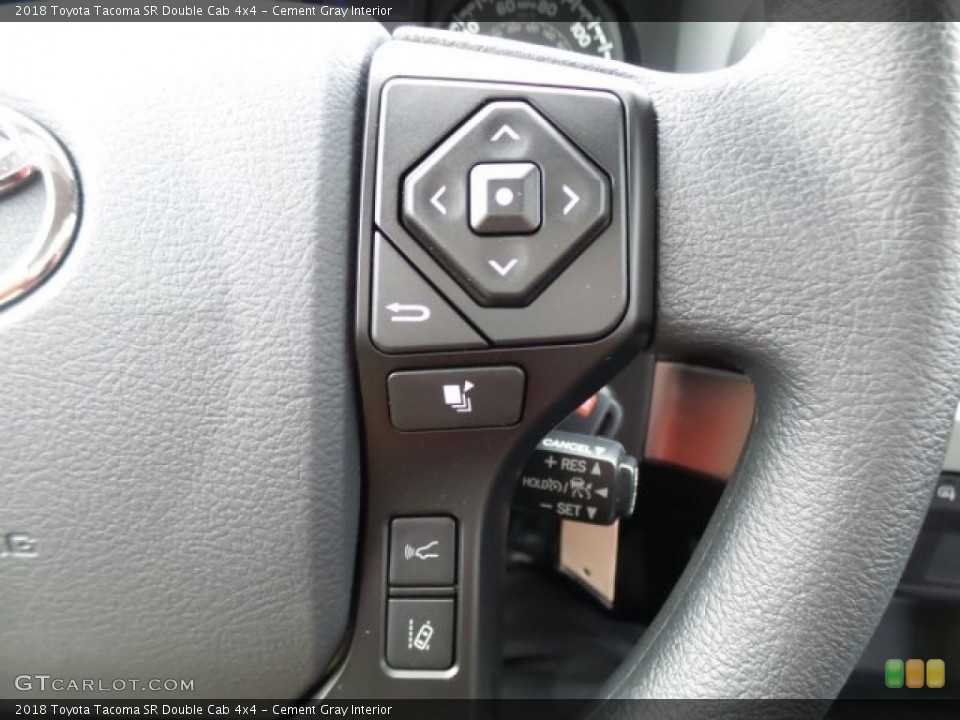 Cement Gray Interior Controls for the 2018 Toyota Tacoma SR Double Cab 4x4 #124245449