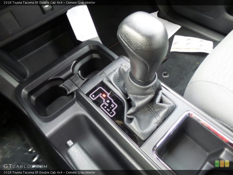 Cement Gray Interior Transmission for the 2018 Toyota Tacoma SR Double Cab 4x4 #124245530