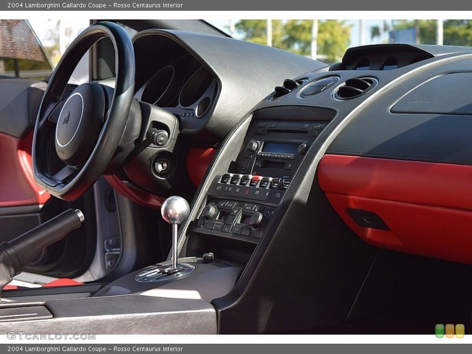 Rosso Centaurus Interior Controls for the 2004 Lamborghini Gallardo Coupe #124259616