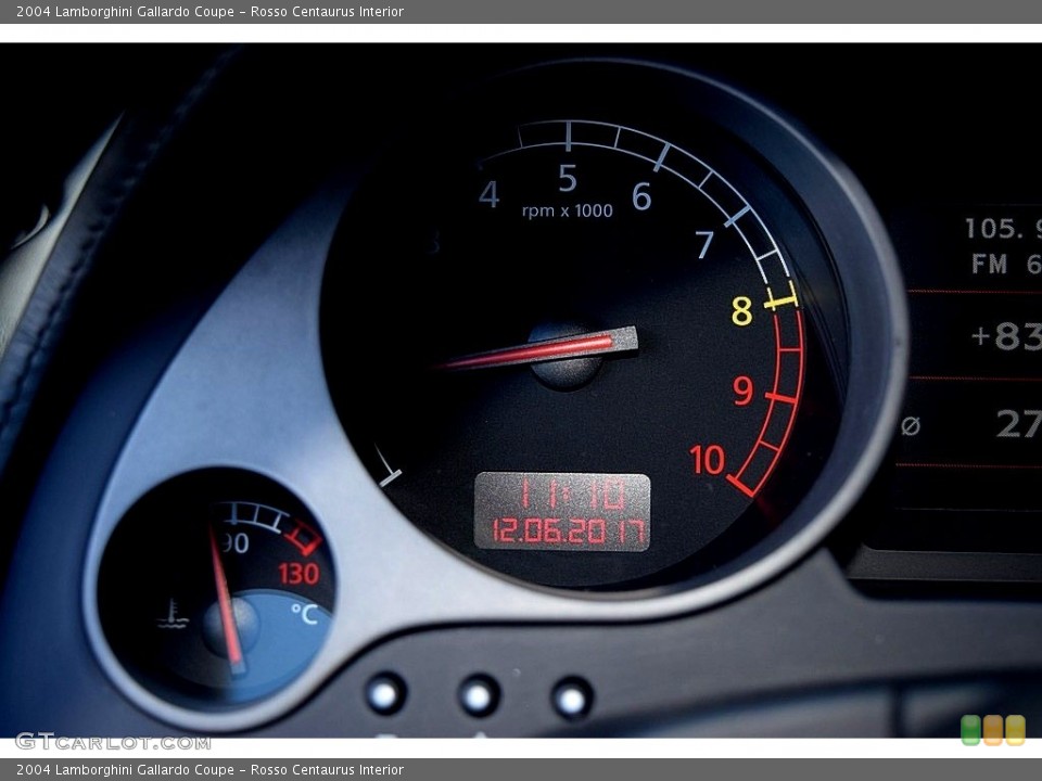 Rosso Centaurus Interior Gauges for the 2004 Lamborghini Gallardo Coupe #124259730