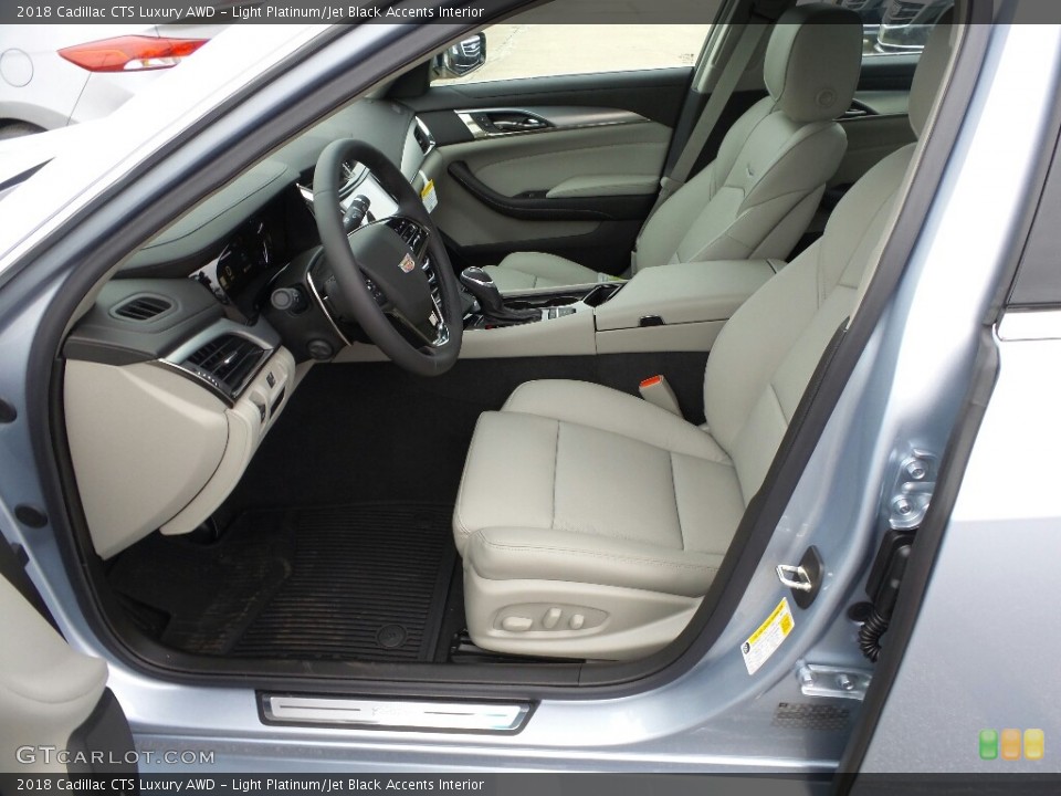 Light Platinum/Jet Black Accents 2018 Cadillac CTS Interiors