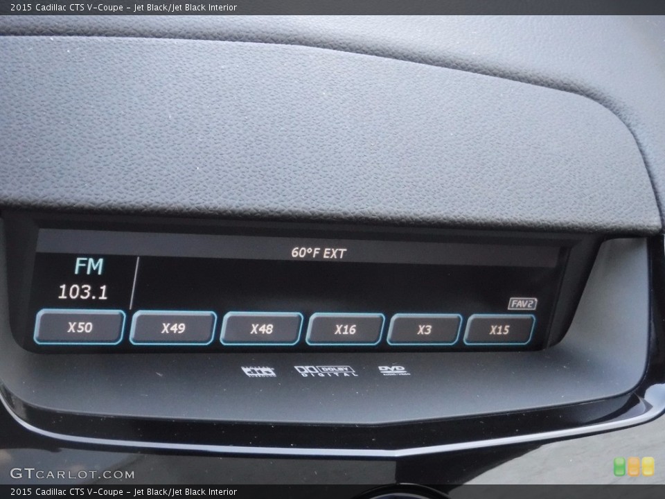 Jet Black/Jet Black Interior Controls for the 2015 Cadillac CTS V-Coupe #124266102