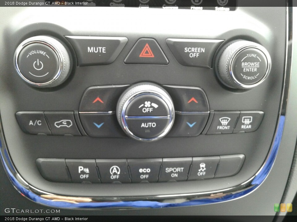 Black Interior Controls for the 2018 Dodge Durango GT AWD #124272831