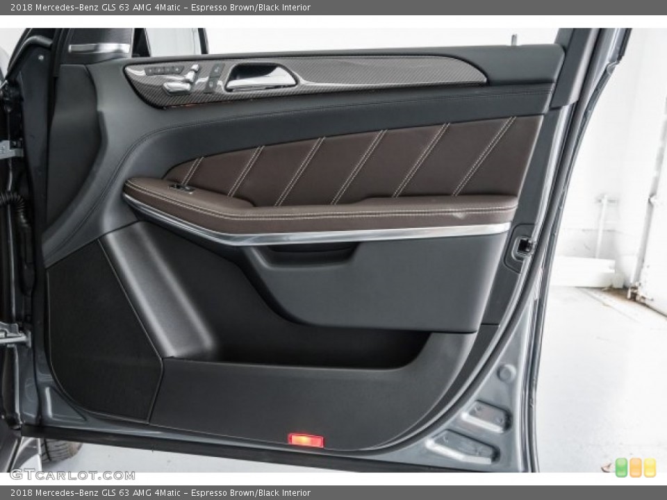 Espresso Brown/Black Interior Door Panel for the 2018 Mercedes-Benz GLS 63 AMG 4Matic #124274985