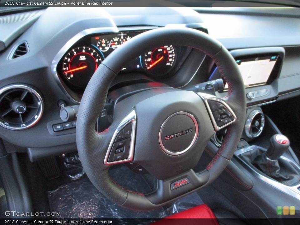 Adrenaline Red Interior Steering Wheel for the 2018 Chevrolet Camaro SS Coupe #124279641