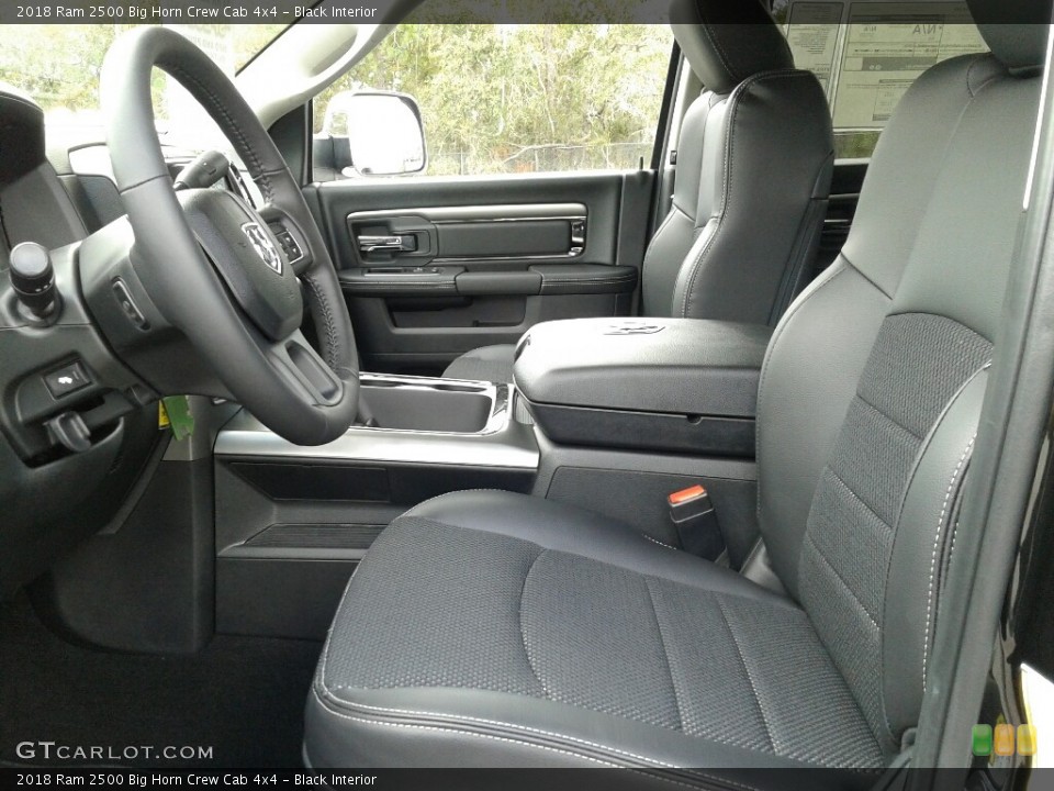 Black Interior Photo for the 2018 Ram 2500 Big Horn Crew Cab 4x4 #124279929