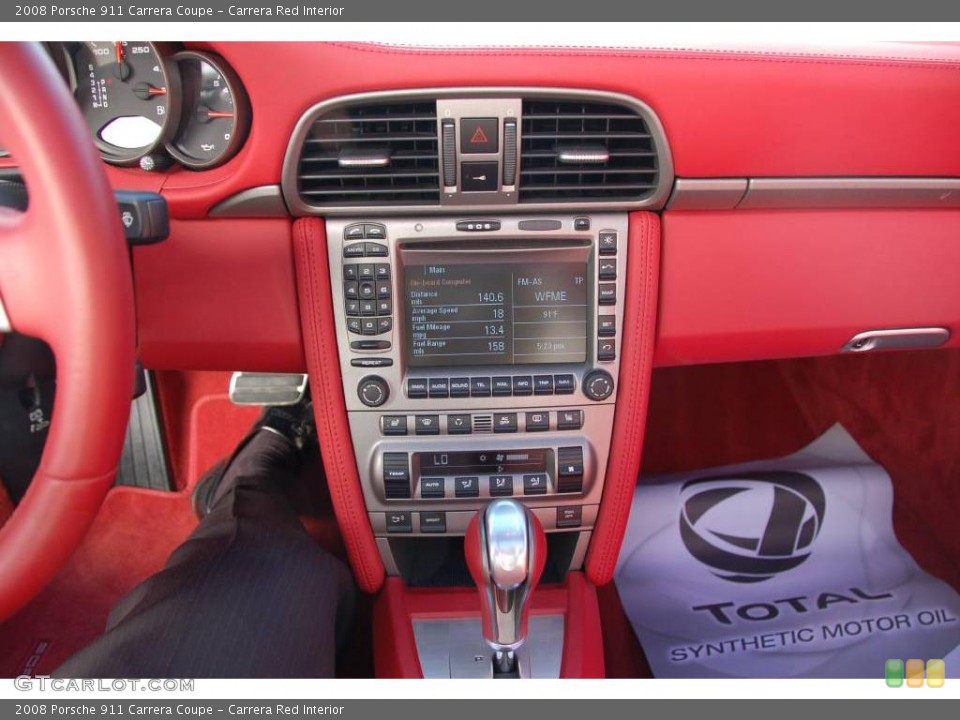 Carrera Red Interior Dashboard for the 2008 Porsche 911 Carrera Coupe #12428062