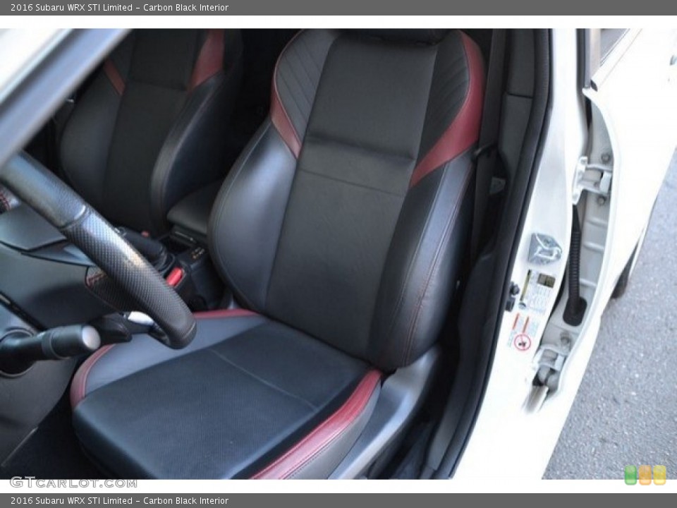 Carbon Black Interior Front Seat for the 2016 Subaru WRX STI Limited #124281030