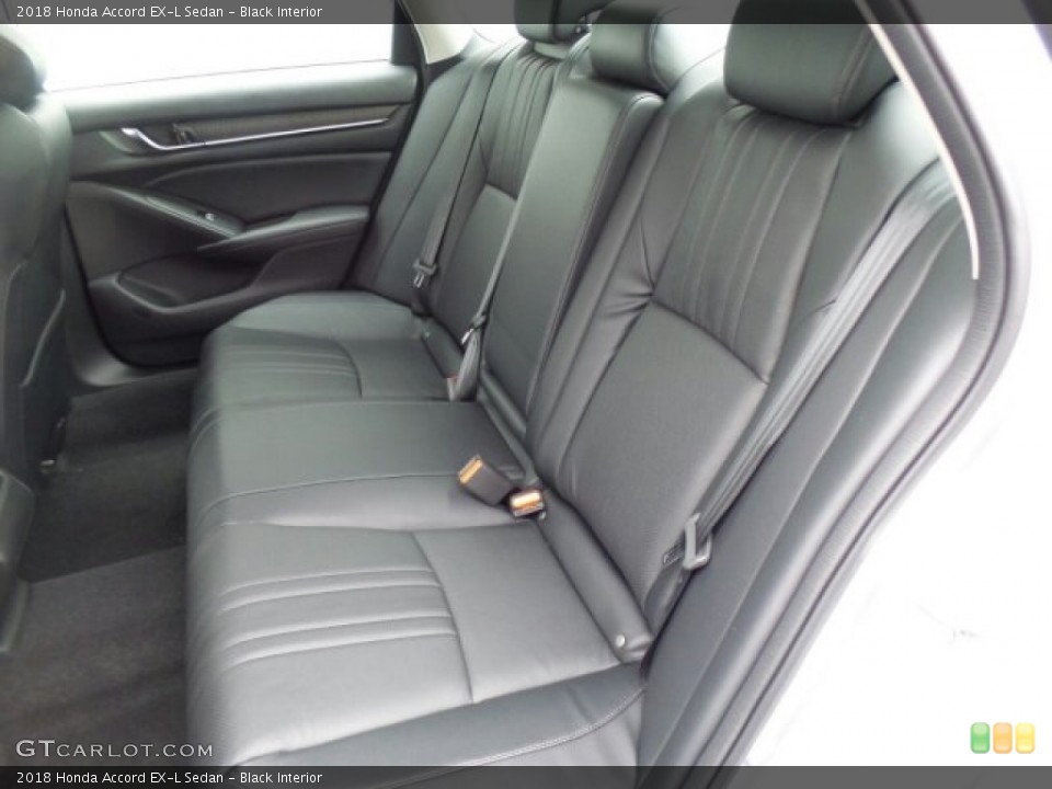 Black Interior Rear Seat for the 2018 Honda Accord EX-L Sedan #124282542