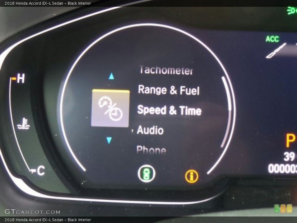 Black Interior Gauges for the 2018 Honda Accord EX-L Sedan #124282623