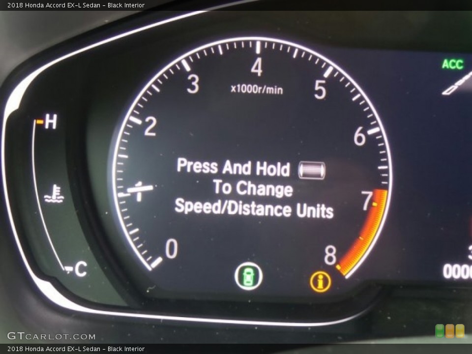 Black Interior Gauges for the 2018 Honda Accord EX-L Sedan #124282680