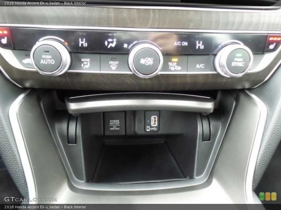 Black Interior Controls for the 2018 Honda Accord EX-L Sedan #124282821