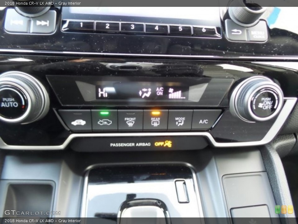 Gray Interior Controls for the 2018 Honda CR-V LX AWD #124283971