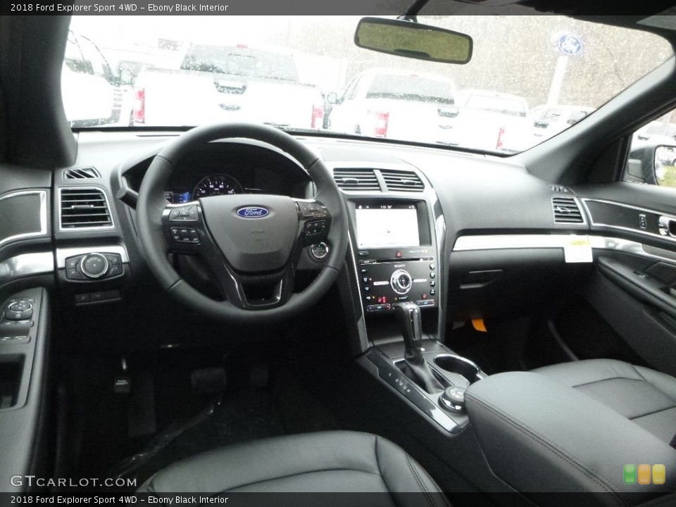 Ebony Black Interior Front Seat for the 2018 Ford Explorer Sport 4WD #124284951