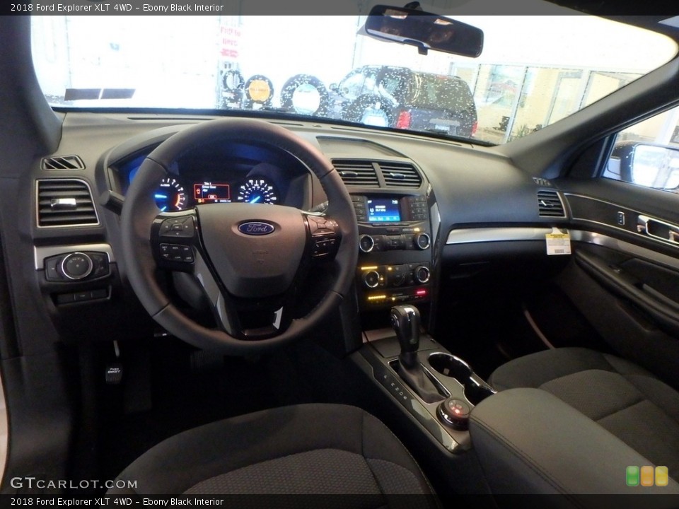 Ebony Black Interior Photo for the 2018 Ford Explorer XLT 4WD #124296255