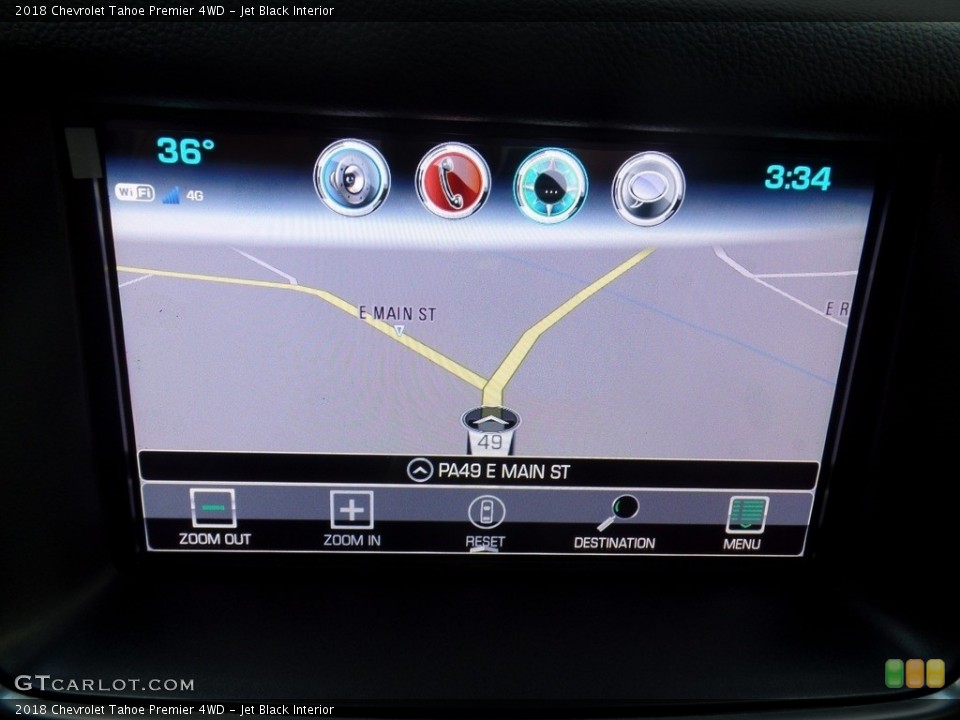 Jet Black Interior Navigation for the 2018 Chevrolet Tahoe Premier 4WD #124297437