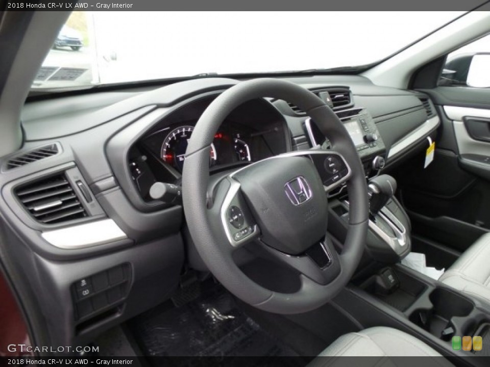 Gray Interior Dashboard for the 2018 Honda CR-V LX AWD #124297773