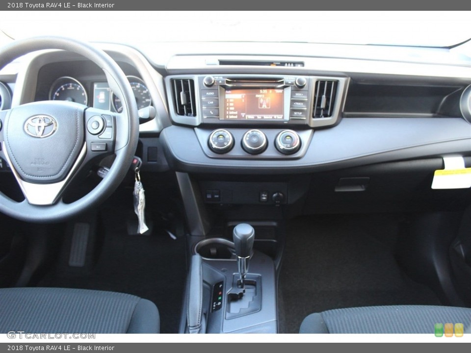 Black Interior Dashboard for the 2018 Toyota RAV4 LE #124301592