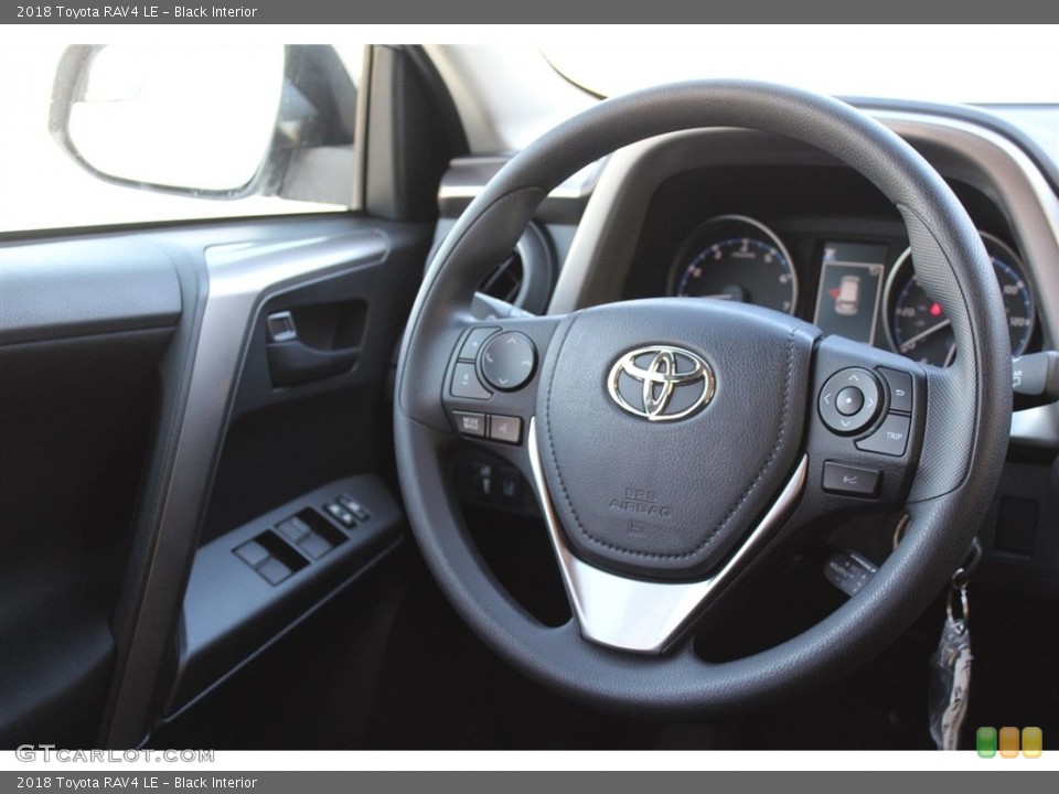 Black Interior Steering Wheel for the 2018 Toyota RAV4 LE #124301613