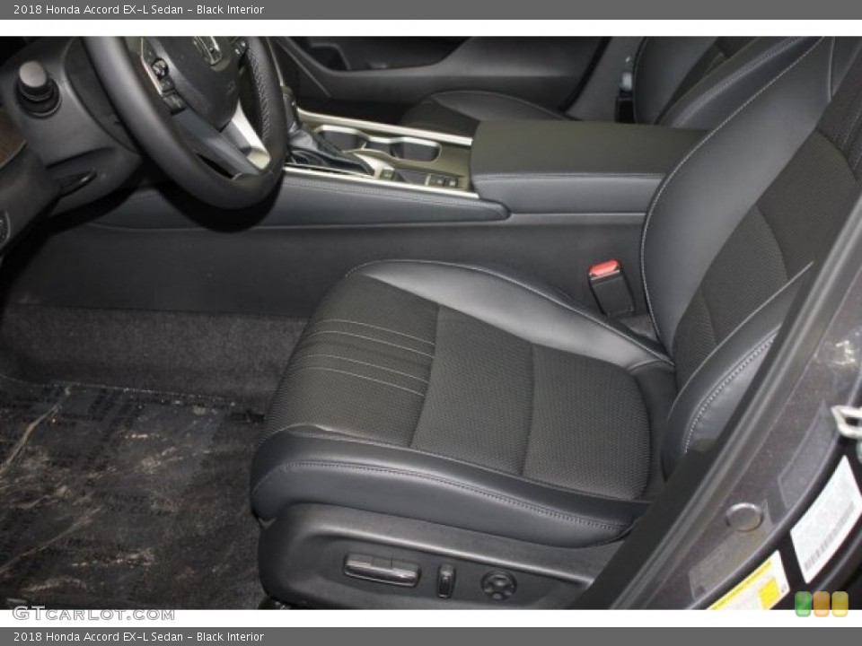 Black Interior Front Seat for the 2018 Honda Accord EX-L Sedan #124301886