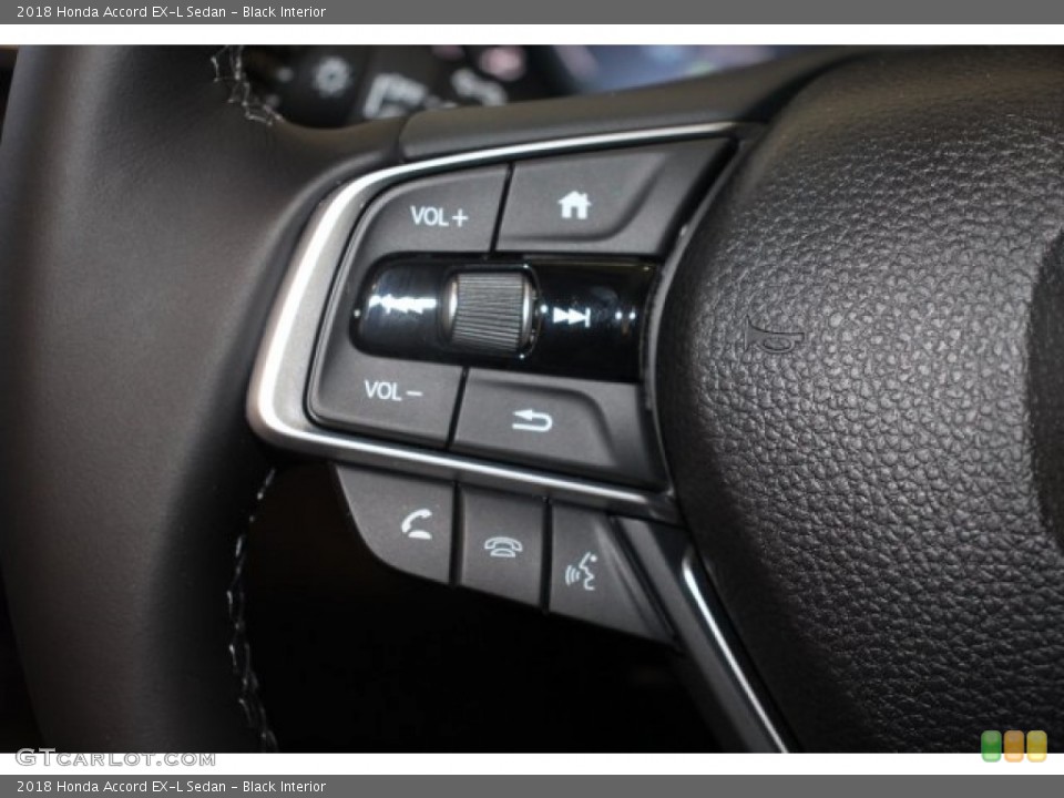 Black Interior Controls for the 2018 Honda Accord EX-L Sedan #124301910