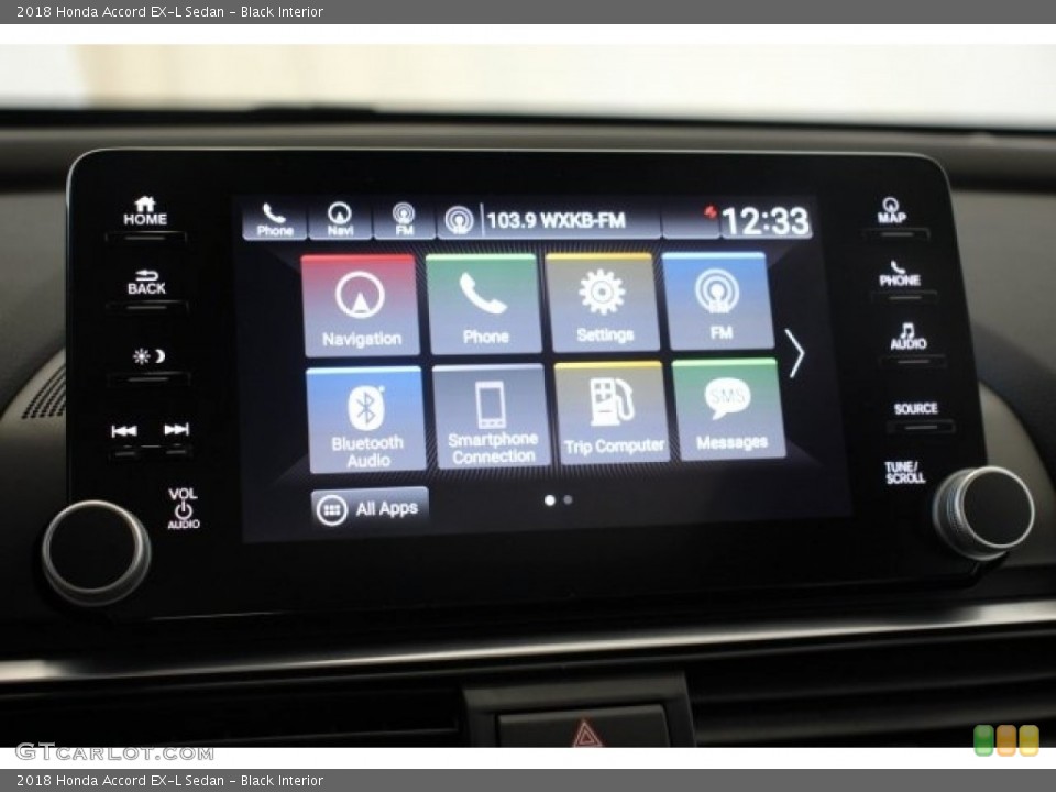 Black Interior Controls for the 2018 Honda Accord EX-L Sedan #124301955