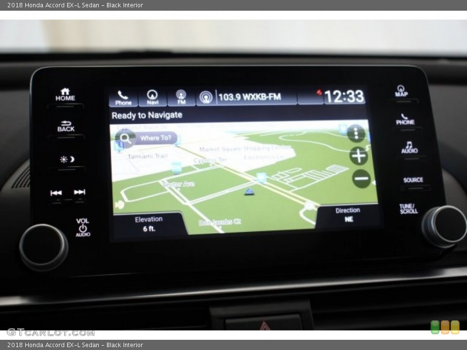 Black Interior Navigation for the 2018 Honda Accord EX-L Sedan #124301964