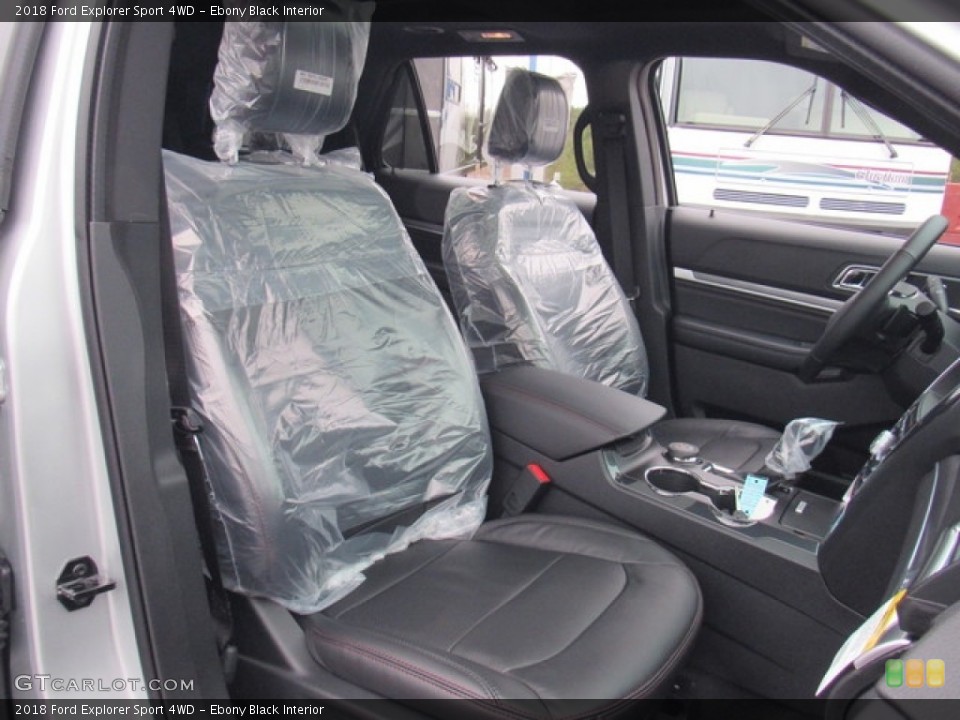 Ebony Black Interior Photo for the 2018 Ford Explorer Sport 4WD #124302195