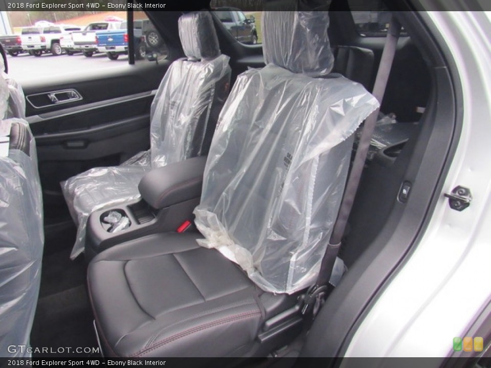 Ebony Black Interior Rear Seat for the 2018 Ford Explorer Sport 4WD #124302216