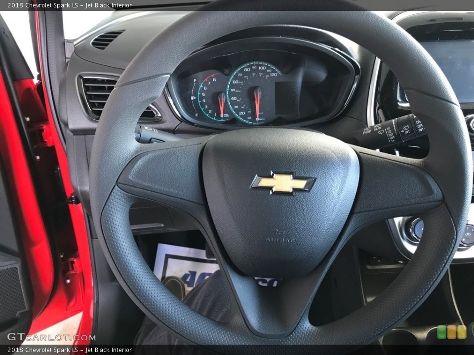 Jet Black Interior Steering Wheel for the 2018 Chevrolet Spark LS #124306715