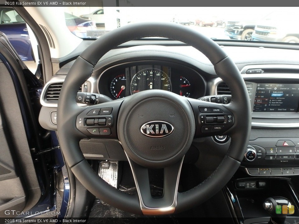 Black Interior Steering Wheel for the 2018 Kia Sorento EX V6 AWD #124312412