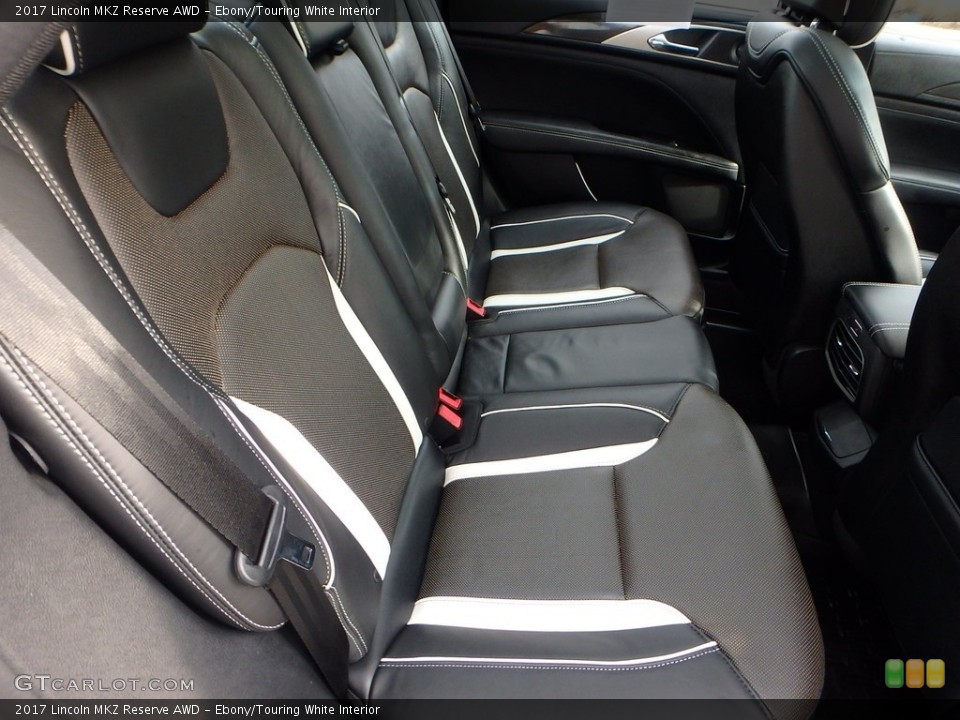 Ebony/Touring White Interior Rear Seat for the 2017 Lincoln MKZ Reserve AWD #124312913