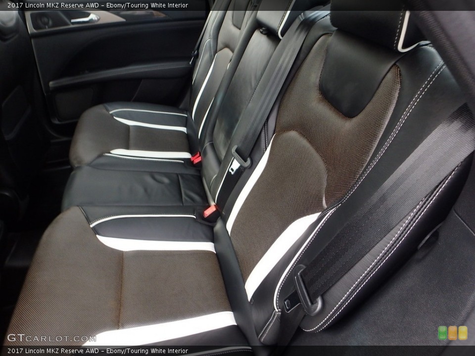 Ebony/Touring White Interior Rear Seat for the 2017 Lincoln MKZ Reserve AWD #124312967