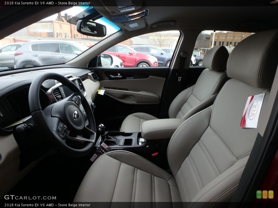 Stone Beige Interior Front Seat for the 2018 Kia Sorento EX V6 AWD #124313234