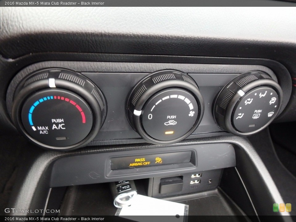 Black Interior Controls for the 2016 Mazda MX-5 Miata Club Roadster #124316465