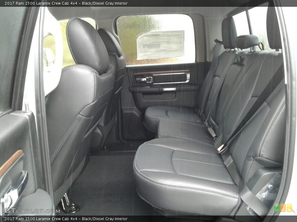 Black/Diesel Gray Interior Rear Seat for the 2017 Ram 1500 Laramie Crew Cab 4x4 #124319180