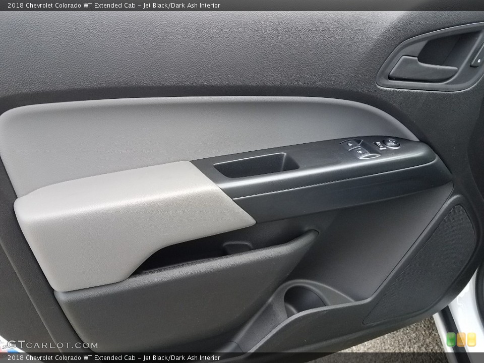 Jet Black/Dark Ash Interior Door Panel for the 2018 Chevrolet Colorado WT Extended Cab #124320182