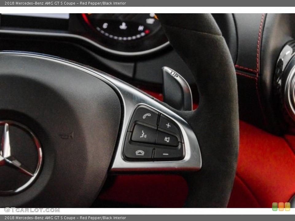Red Pepper/Black Interior Controls for the 2018 Mercedes-Benz AMG GT S Coupe #124321460