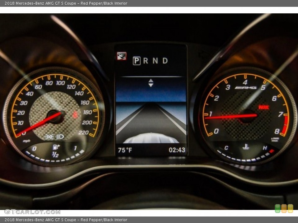 Red Pepper/Black Interior Gauges for the 2018 Mercedes-Benz AMG GT S Coupe #124321739