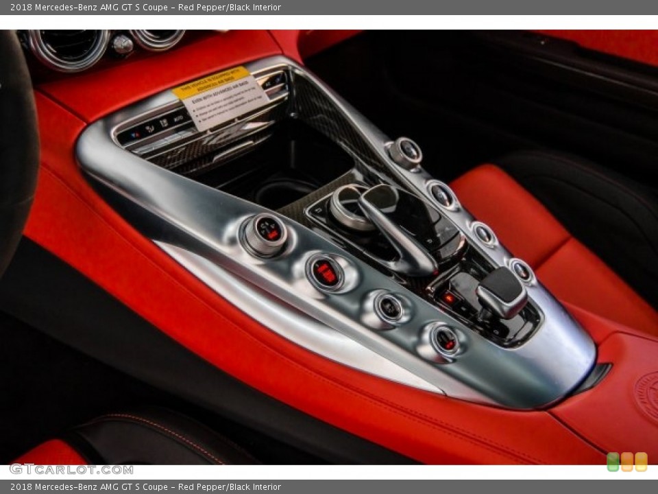 Red Pepper/Black Interior Controls for the 2018 Mercedes-Benz AMG GT S Coupe #124321763