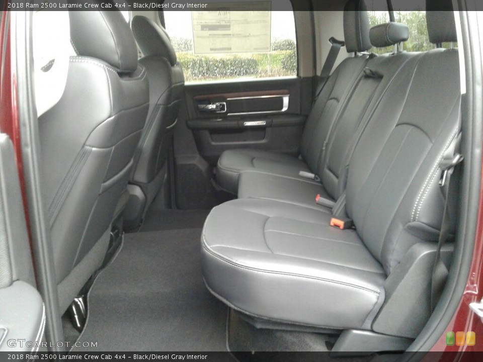 Black/Diesel Gray Interior Rear Seat for the 2018 Ram 2500 Laramie Crew Cab 4x4 #124321787
