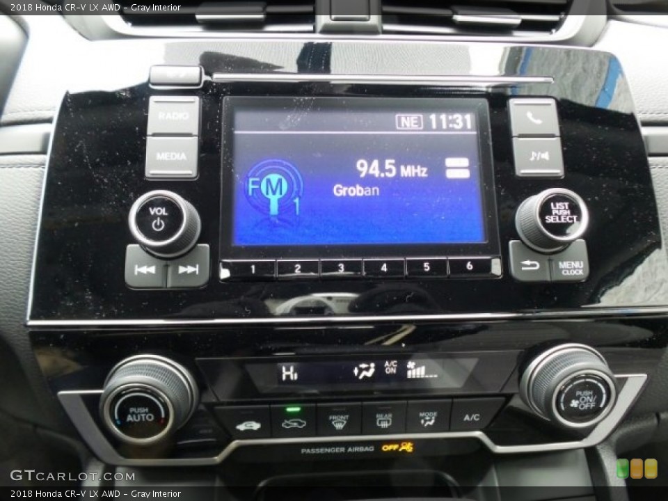 Gray Interior Controls for the 2018 Honda CR-V LX AWD #124326323